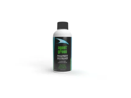 Agent Green Lanthanum Chloride Phosphate Remover bottle with shark logo
