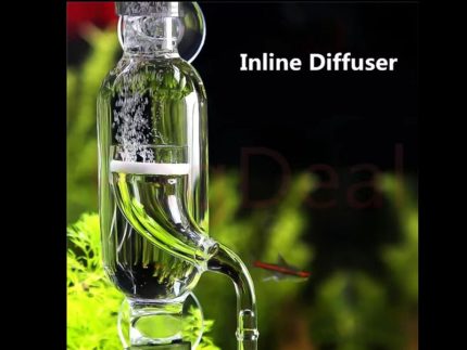 TNA glass inline CO2 diffuser for external filter tubing with ceramic disc